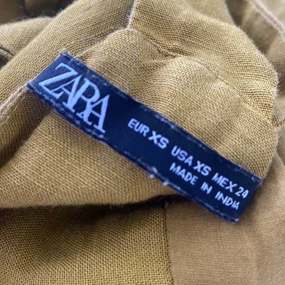 Zara rustic Ruffle Linen Maxi Dress - Picture 5 of 7